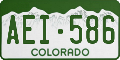CO license plate AEI586
