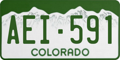 CO license plate AEI591