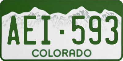 CO license plate AEI593