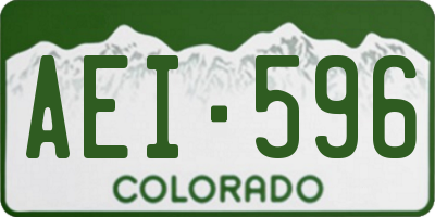 CO license plate AEI596