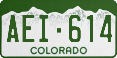 CO license plate AEI614