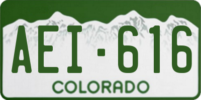 CO license plate AEI616