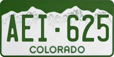 CO license plate AEI625
