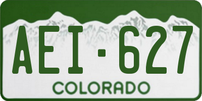 CO license plate AEI627