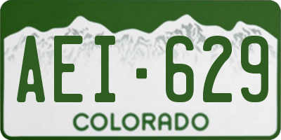CO license plate AEI629