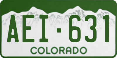CO license plate AEI631