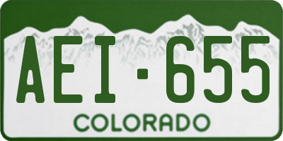 CO license plate AEI655
