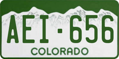 CO license plate AEI656