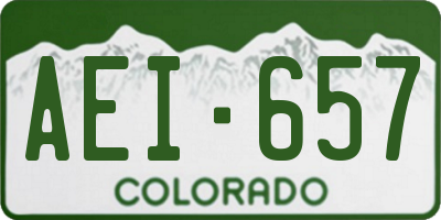CO license plate AEI657