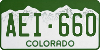 CO license plate AEI660