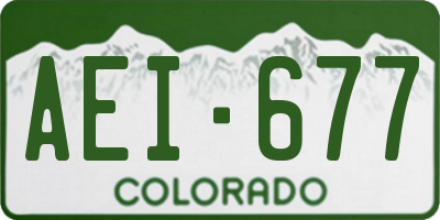 CO license plate AEI677