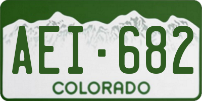 CO license plate AEI682