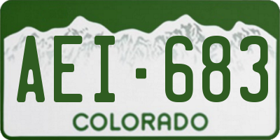 CO license plate AEI683