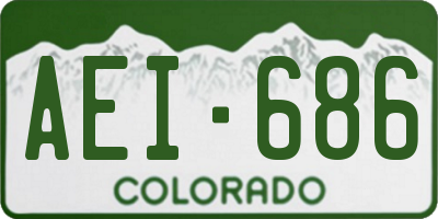 CO license plate AEI686