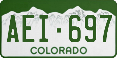 CO license plate AEI697
