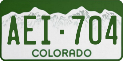 CO license plate AEI704