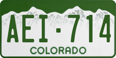 CO license plate AEI714