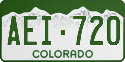 CO license plate AEI720