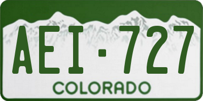 CO license plate AEI727