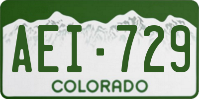 CO license plate AEI729