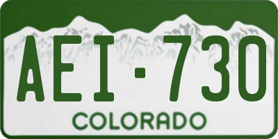 CO license plate AEI730