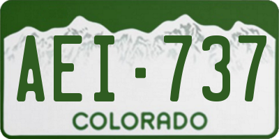 CO license plate AEI737
