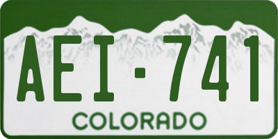 CO license plate AEI741