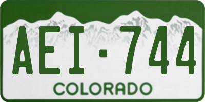 CO license plate AEI744