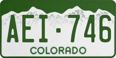 CO license plate AEI746