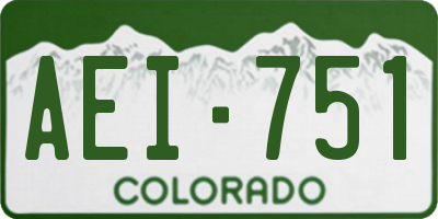 CO license plate AEI751