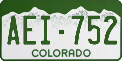 CO license plate AEI752