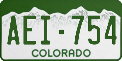 CO license plate AEI754