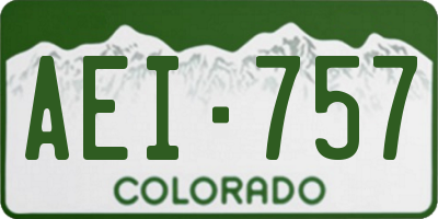 CO license plate AEI757