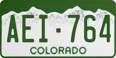 CO license plate AEI764