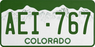 CO license plate AEI767