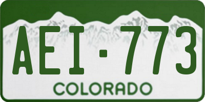 CO license plate AEI773