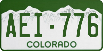CO license plate AEI776