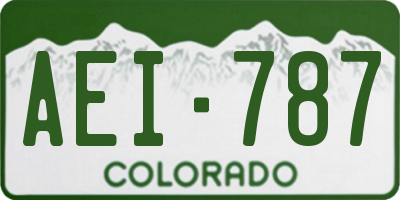 CO license plate AEI787
