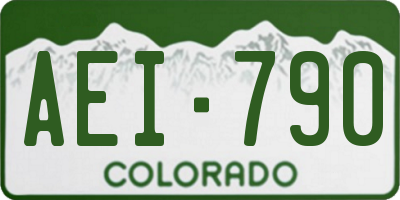 CO license plate AEI790