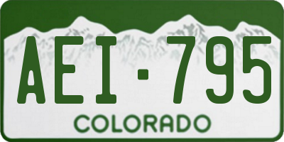 CO license plate AEI795