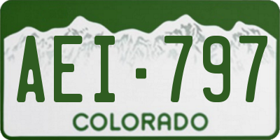 CO license plate AEI797