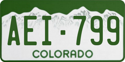 CO license plate AEI799