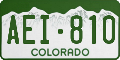 CO license plate AEI810
