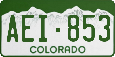 CO license plate AEI853