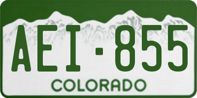 CO license plate AEI855