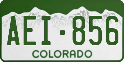 CO license plate AEI856
