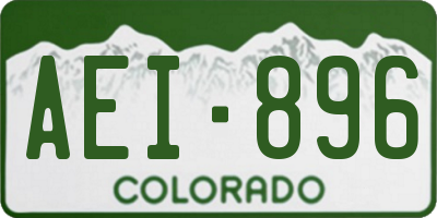 CO license plate AEI896