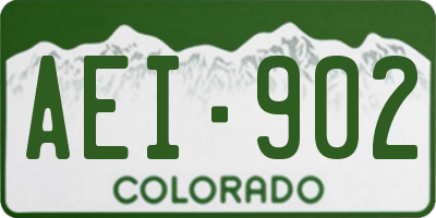 CO license plate AEI902