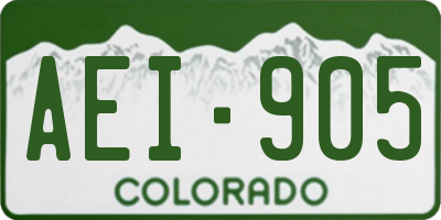 CO license plate AEI905