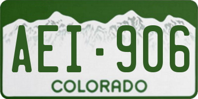 CO license plate AEI906